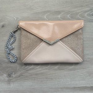 Express Faux Crystal Beige Clutch